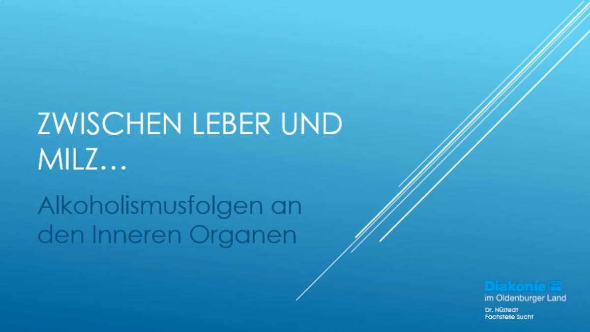 Vortrag "Zwischen Leber und Milz" Suchtberatung in Oldenburg Stadt